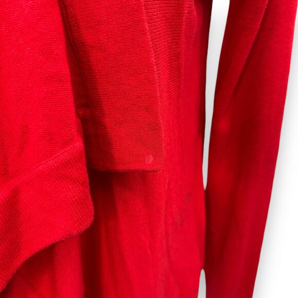 Comptoir Des Cotonniers Red Draped Cardigan Sweater Size 1 Small Anthropologie - Picture 10 of 12